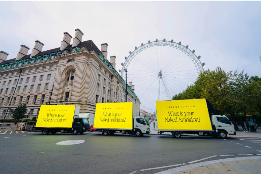 Trinny London AdVan fleet at the London Eye